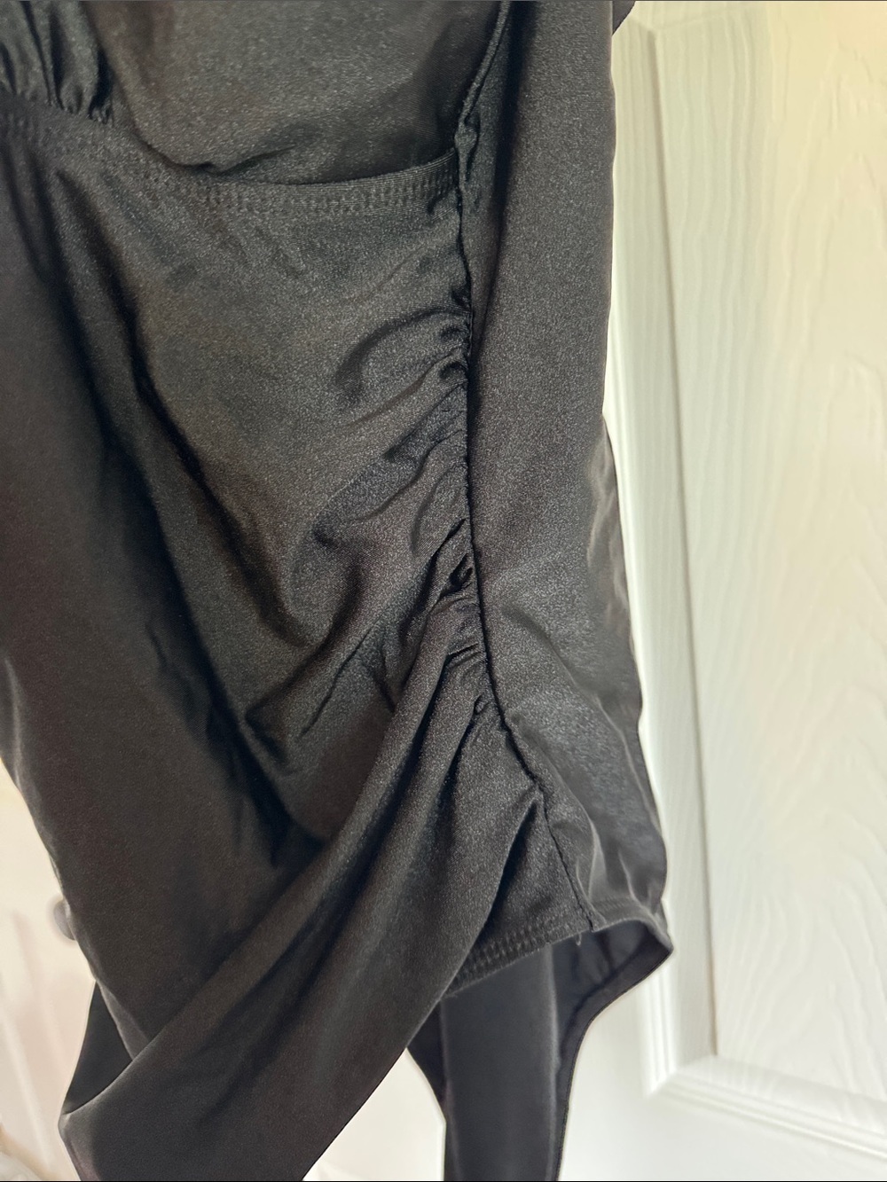 Black Ruffled One-Piece Swimsuit - Picture 5 of 8